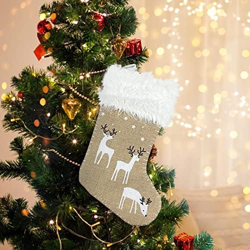 קישוט עץ חג המולד שקית ממתקים מצוירת קטנה גרבי חג המולד גרב חג המולד שק חג חג המולד מודפס מתנה מתנה שקית