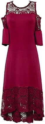 שמלות קיץ של MRGIINRI לנשים 2023 כתף קרה סקסית שמלת שרוול קצר אלגנטי פלוס שמלת מקסי בגודל לאורח חתונה
