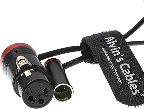 פרופיל נמוך עם 3 פינים מיני-XLR זכר עד גודל מלא XLR כבל שמע נקבה עבור BMPCC 4K 6K מצלמה וידאו מסייע למחבר מקורי כבלים