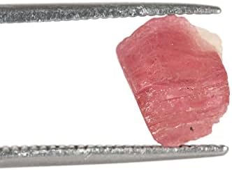Gemhub מוסמך ריפוי רופף גביש ורוד טורמלין מחוספס 2.205 סמק. אבן חן רופפת לאבן צ'אקרה.