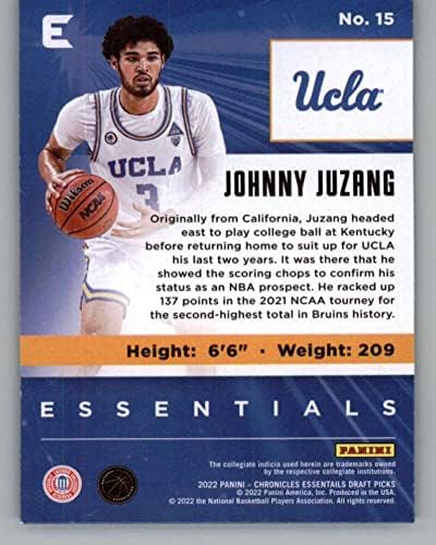2022-23 Panini Chronicles Draft בוחרים את Essentials Bronze 15 Johnny Juzang Ucla Bruins RC טירון כרטיס מסחר