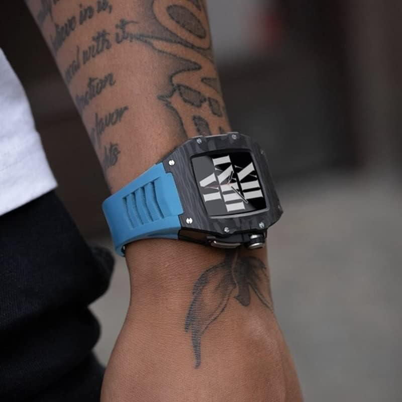 מארז מתכת חדש של Modband עבור Apple Watch 44 ממ 45 ממ רצועת שעון נירוסטה עבור Apple Watch 7 41 ממ פס פגז IWatch Series