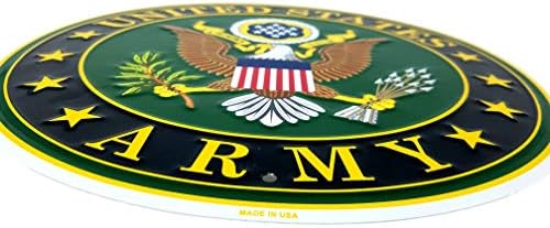רמסון יבוא סמל צבא ארה ב 12 שלט מתכת עגול, תוצרת ארה ב