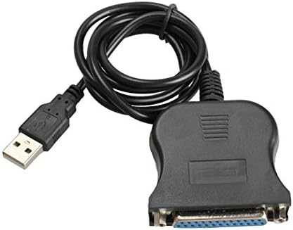 מחברים USB 1.1 ל- DB25 נמל נמל נמל ממיר כבל LPT כבלי מחשב שחורים ואביזרי מחברים