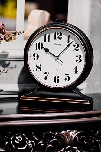 שעון שולחן-מודרני שעון-מודרני שעון שולחן בשקט לא נוגד חוגה בגודל 10 אינץ ', ברור וקל לקריאה, המשמש לסלון,