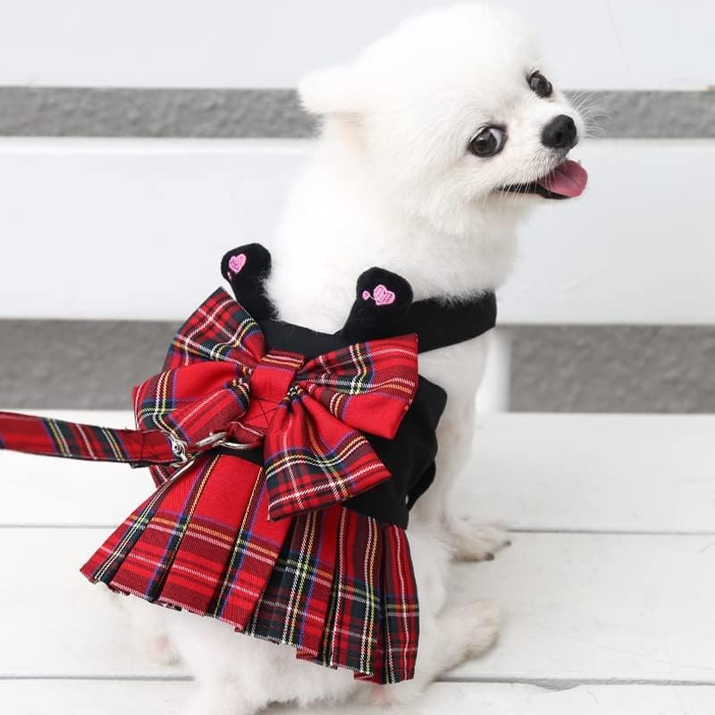 N/A רתמת חיות מחמד שמלת שמלת שמלת מוביל עם חצאית תחרה של טוטו כלב חתונה כלב חתונה תלבושת צווארון גורים קטנים צ'יוואווה.