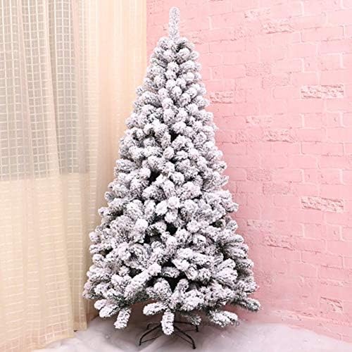 Caixin שלג נוהר עץ חג המולד מלאכותי עץ אשוח צירים, קישוט חג המולד של חג המולד פרימיום ידידותי לסביבה מעמד מתכת יציב-13ft
