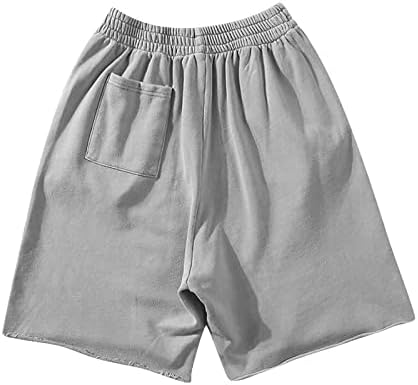 מכנסיים קצרים של Wenkomg1 לגברים, מכנסיים בסגנון גדול של כותנה סגנון קלות בגדי רחוב קלות היפי רופפות מתאימות