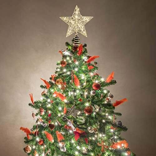 כוכב טופר עץ חג המולד של צעצוע, קישוטים לחג המולד כוכב עץ חג המולד מואר לקישוט עץ חג המולד