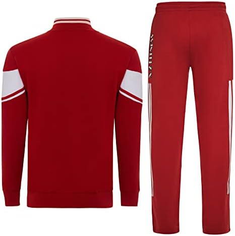 בגדי לבוש פעילים של X-2 גברים 2 חלקים קבעו חליפת כדורגל חליפה רוכסן מלא ריצה ריצה