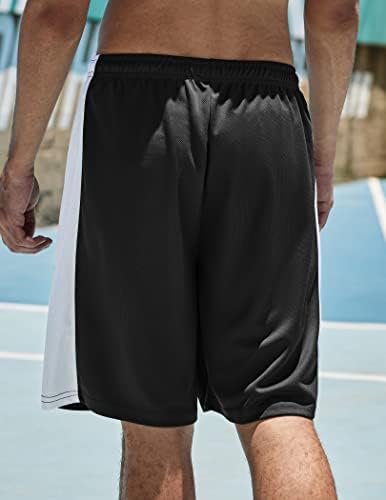 מכנסי כדורסל של קואופנדי לגברים עם שני מכנסי כדורסל בגברים, אימון רשת יבש, מכנסיים קצרים של מכנסי ביצועים