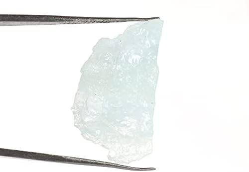9.6 Ct. אקוומרין פנינה אבן טבעית אבן מקורית ריפוי מוסמך קריסטל אקוומרין אבן רופפת מחוספסת לייצור תכשיטים GA-734