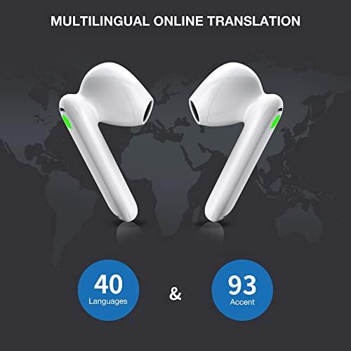 מכשיר מתרגם 2 קצה / קיר 3-תרגום סימולטני דו כיווני, מכשיר מתרגם שפה עם 40 שפות ו-93 אקסנט מקוון, אוזניות מתרגם,בקרת