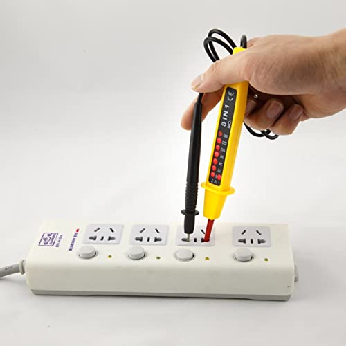 8 ב 1 בודק מעגלי עט עט של גלאי מתח AC/DC חשמלי עם נורות LED
