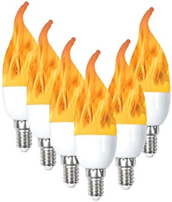 12 מנורת להבת נורות 3 ואט 3 מצב הוביל נברשת הנורה להבת אור חם לבן נר אור עבור פסטיבל מלון בר מסיבת חגיגת אירועים