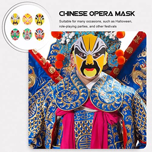 מסכות אופרה סינית מרפא אופרה סינית אופרה פקין מסכות קיר קישוט קיר פסל קיר: 6 יחידות