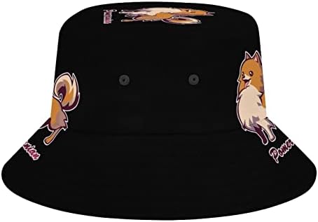 חמוד פומרני דלי כובע רחב שוליים הגנה שמש כובע חוף כובע מתאים לדיג טיולים גן