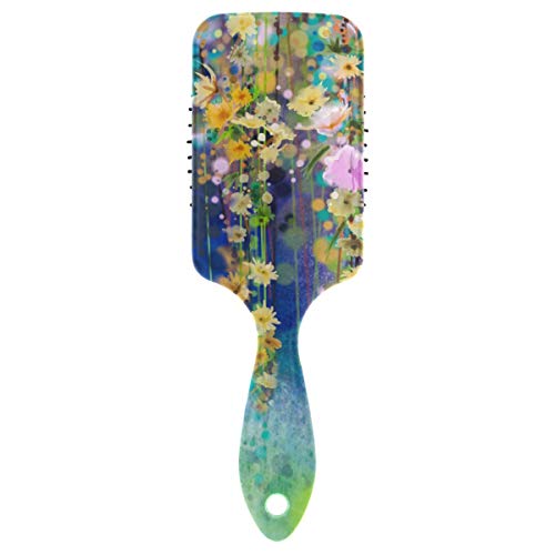 מברשת שיער של כרית אוויר של VIPSK, מברשת פרחים צבעוניים צבעוניים פלסטיק צבעי צבעי מים, עיסוי טוב מתאים ומברשת