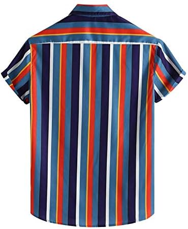 קיץ חולצות לגברים 1950 רטרו רוקבילי סגנון קצר שרוול כפתור למטה מוסיקה הוואי חולצות חולצות