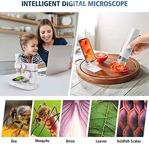 400 ילדים ביולוגי דיגיטלי אלקטרוני נייד מיקרוסקופ ערכת עבור טלפון מחשב בית בית ספר מדע חינוכיים