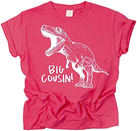 חולצות טריקו לדינוזאור של בן דוד גדול לבנות ובנים תלבושות משפחתיות מהנות