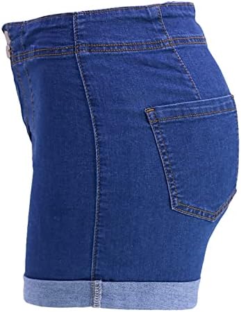 מכנסיים קצרים של נשים ג'ין 5 אינץ 'אינץ' קרקע מזדמן קרוע במצוקה ג'ין מכנסיים קצרים רוכסן מכנסי ג'ינס מזדמנים
