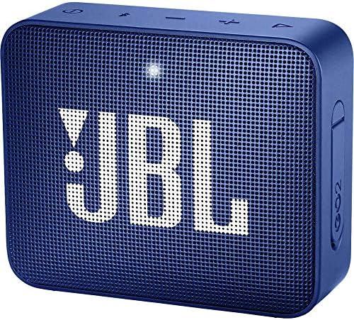 JBL Go2 רמקול Bluetooth נייד עם סוללה נטענת, אטום למים, רמקול מובנה, כחול