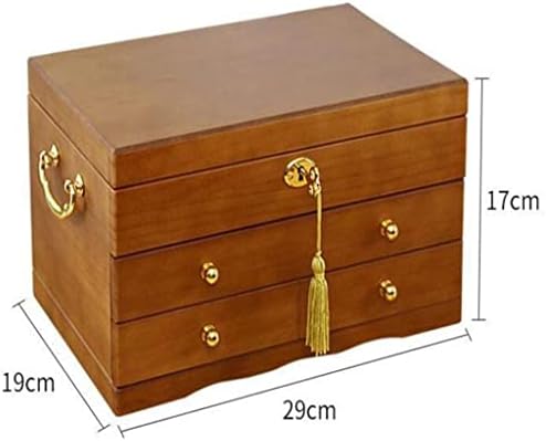 N/A מראה איפור שולחן עבודה עם קופסת אחסון תכשיטים עם מגירת קיבולת גדולה