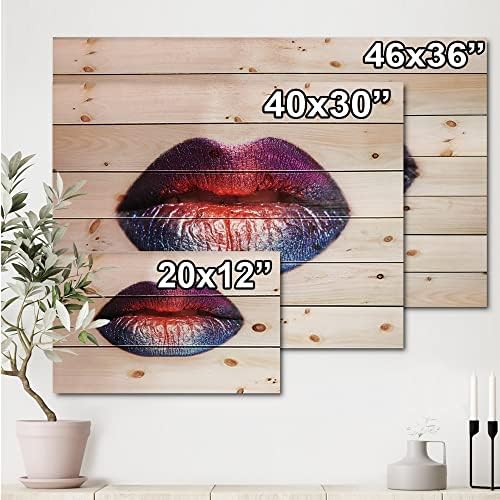 עיצוב שפתיים לנשים עם שפתון צבעוני בהיר עיצוב קיר עץ מודרני ועכשווי, אמנות קיר מעץ אדום, אנשים גדולים לוחות קיר מעץ
