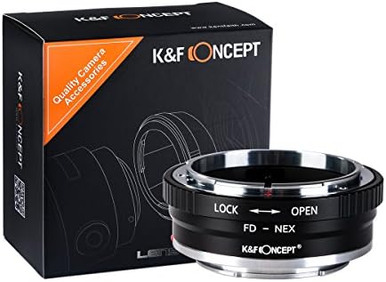 K&F קונספט עדשת הרכ מתאם FD למתאם נחושת NEX תואם לעדשת Canon FD FL למצלמת NEX E-Mount