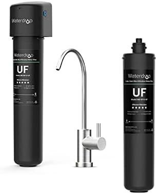 מים מים 15UB-UF 0.01 מיקרומטר סינון אולטרה מתחת למערכת מסנן מים כיור להפחתת Baçtёria & RF15-UF 0.01 מיקרון מחסנית