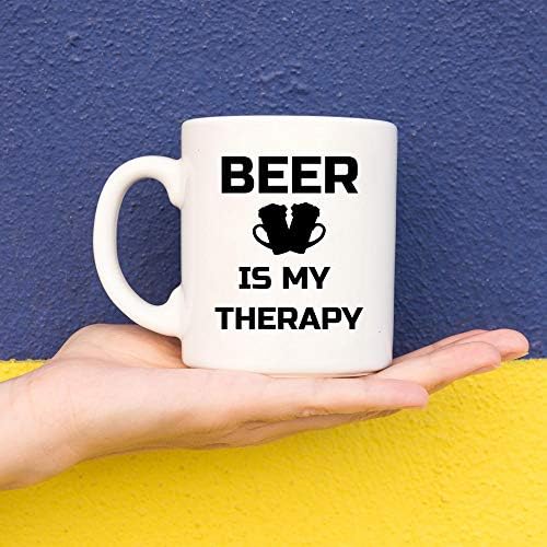 כוס בירה בירה ספל בירה - בירה היא הטיפול שלי - מצחיק אלכוהוליסטים כשות מאלט שותה שיכור 11oz כוסות ספלים