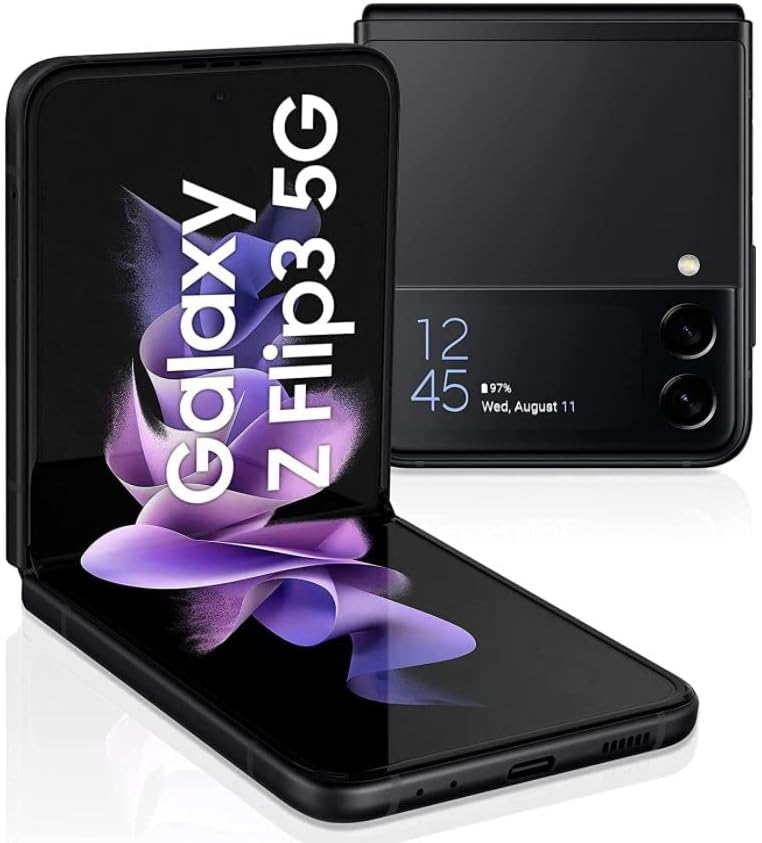 Galaxy Z Flip 3 4G טלפון סלולרי, מפעל לא נעול קוריאני בינלאומי סים חכם אנדרואיד בחינם, 256 ג'יגה -בייט, מצב פלקס, מצלמה