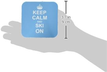 3DROSE CST_157773_1 שמור על רגוע וסקי על הכחול סקי על תחביב סקי או מתנות סקי מקצועיות מהנות הומור מצחיק חוף רך, סט