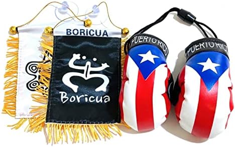 כפפות אגרוף פוארטו ריקו דגל דגל בנדרה אביזרים פורטו ריקה בוריקואה פורטו דגלים ריקניים דגלים ביגוד מדבקות מדבקות