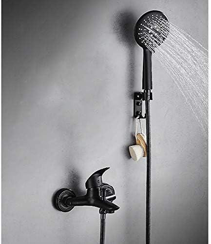 ברזי מקלחת אמבטיה ברזים, קיר רכוב אמבטיה מילוי מיקסר מקלחת מערכת פשוט בלחץ מים חיסכון שרירי בטן 3 פונקציות מקלחת סט מקורה