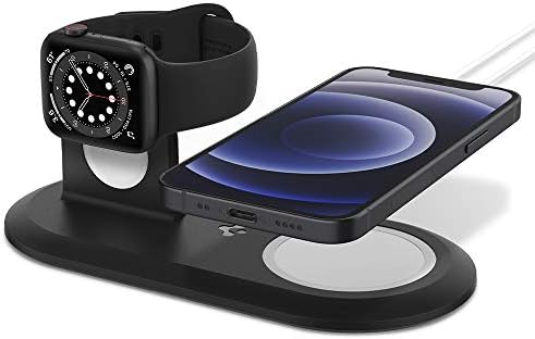 צמד Spigen Mag Fit מיועד לעמדת מטען Magsafe לאייפון 14, אייפון 13, דגמי אייפון 12/Apple Watch Stand for All Series/AirPods
