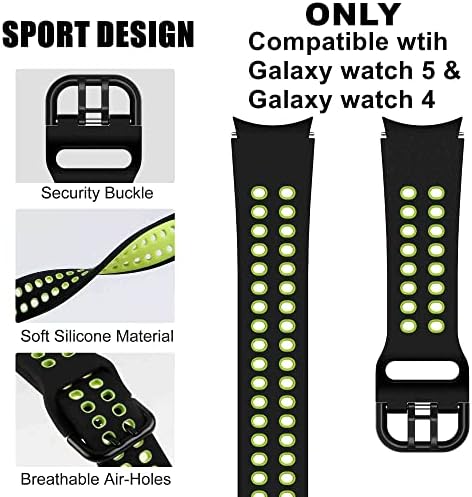 Teckmico 10 יח 'תואם לסמסונג גלקסי שעון 5 להקה 44 ממ/40 ממ, Galaxy Watch 5 Pro Band 45 ממ, Galaxy Watch 4