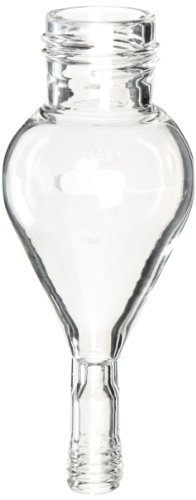 Corning Pyrex Borosilicate החלפת זכוכית משפך נפרד Squibb ללא שסתום וכובע, 6 ליבול