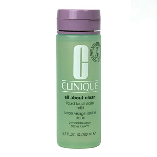 קליניק הכל אודות סבון פנים נוזלי נקי עדין 6.7 אונקיות לעור מעורב יבש ללא קופסה