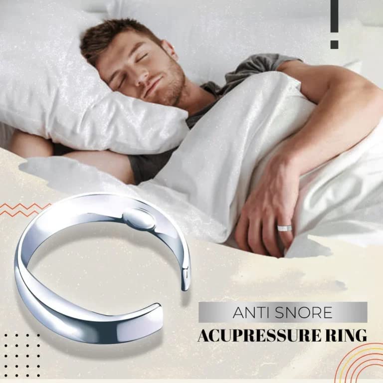 4 יחידות טבעת אקופרסורה אנטי-נחרת שינה, מכשירי נחר, טבעת נחרת מגנטית