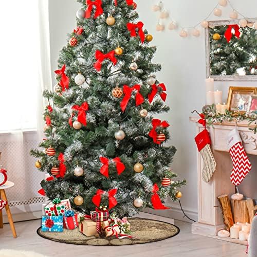 מחצלת עץ חג המולד של Visesunny מחצלת עץ ישן עץ עץ מחצלת מגן רצפת סופג