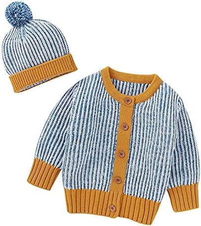 חולצות בוי פעוטות מכנידות סוודר חולצה כובע בנים סווטשירט תלבושות לתינוקות סרוג כותנה כותנה שרוול ארוך טי טי