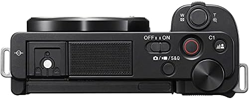Sony ZV-E10 ללא מראה אלפא עדשה להחלפה ניתנת להחלפה גוף vlogger ערכת ILCZV-E10/B צרור שחור עם ACCVC1 כולל