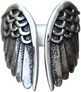 2023 טבעת שחורה חדשה מגמה תכשיטים מלאך רטרו טבעת טבעת פאנק וינטג 'טבעות טבעות פתוחות לנשים וינטג'