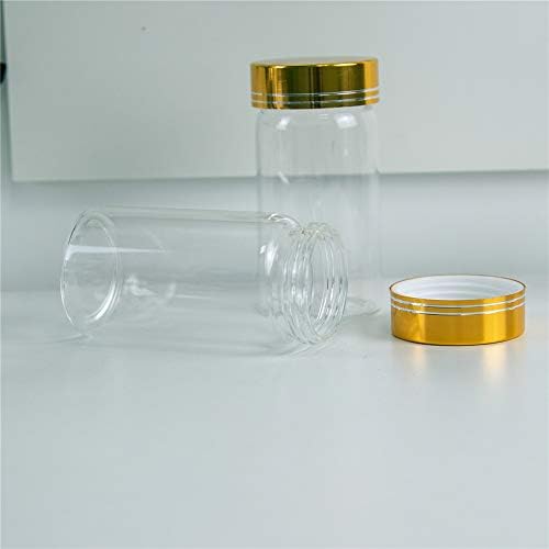 Jarvials 6 יחידות בקבוק זכוכית שקוף עם כובע אלומיניום, קיבולת 100 מל, כוללים פריטים קטנים בבקבוקי זכוכית לייצור מתנות
