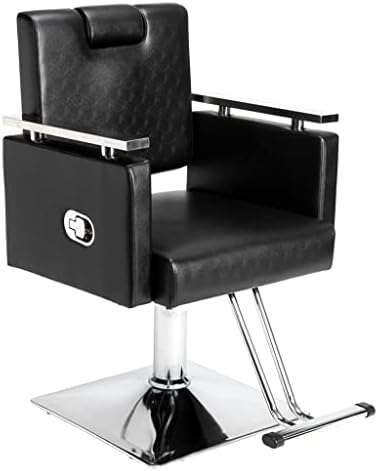 כיסא מספרה ZLXDP שכיבה כיסא תספורת כיסא מרובע כיסא יופי כיסא סלון יופי שחור