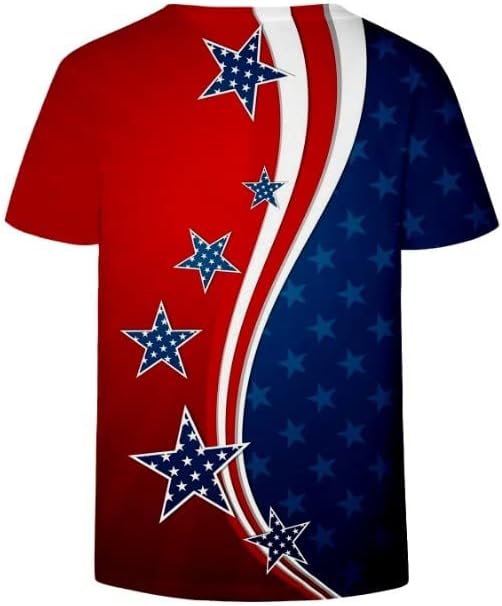 Womens v Neck Cotton Flag American Star Star חולצת טרקלין גרפית לחולצה לנשים סתיו קיץ EW EW