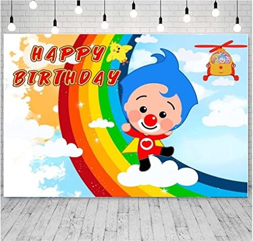 רקע צילום פלים ילדים יום הולדת יום הולדת מקלחת לתינוק קרנבל קשת רקע רקע קריקטורה שיער כחול תאי צילום אבזרים ויניל 8x6 רגל