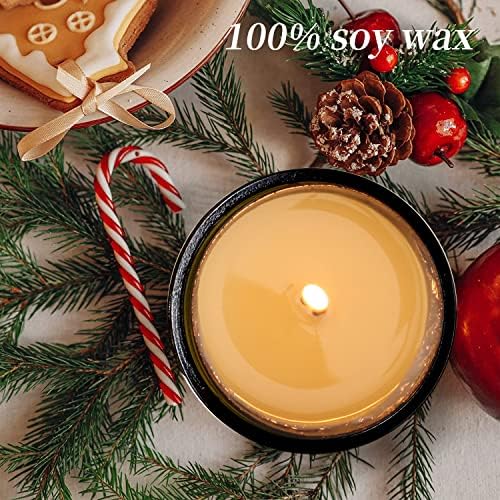 4 חבילות נרות לחג המולד ריחני מתנות לחג המולד לנשים נרות ארומתרפיה לנשים ריחניים ביתיות 4 × 7.2 גרם 4 × 40 שעות